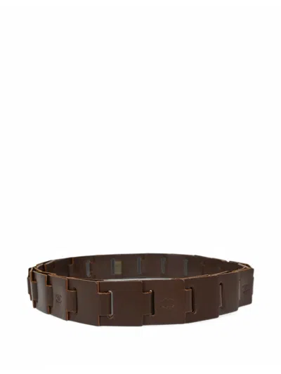 Pre-owned Chanel Cc Interlocking-link Belt In Brown