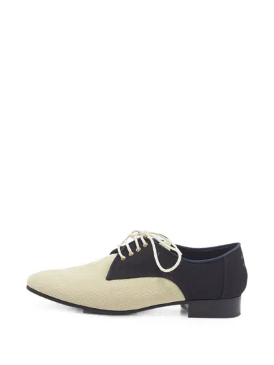 Pre-owned Chanel Cc Lace-up Derby Shoes In Neutral