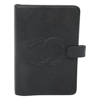 Pre-owned Chanel Cc Leather Wallet () In Black