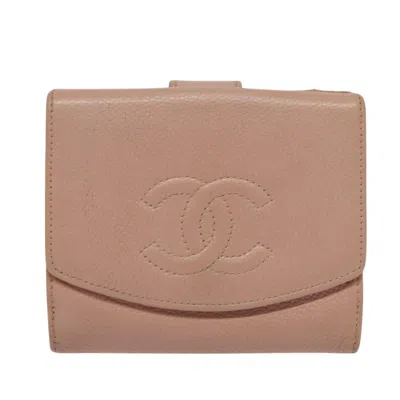 Pre-owned Chanel Cc Leather Wallet () In Pink