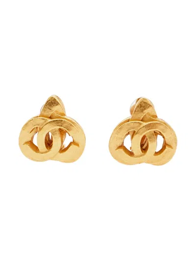 Pre-owned Chanel Cc Logo Clip-on Earrings