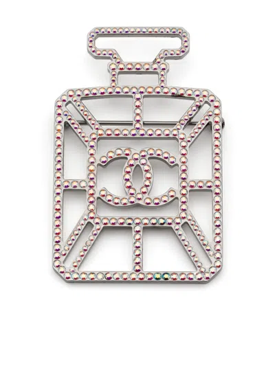 Pre-owned Chanel Cc Logo Perfume Brooch