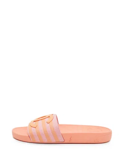 Pre-owned Chanel Cc Logo Slides In Orange