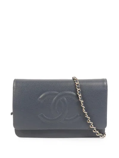 Chanel Cc Logo-detail Chain Mini Bag In Blue