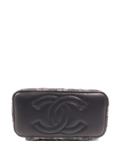 Pre-owned Chanel Cc Logo-plaque Vanity Case Shoulder Bag In Blue