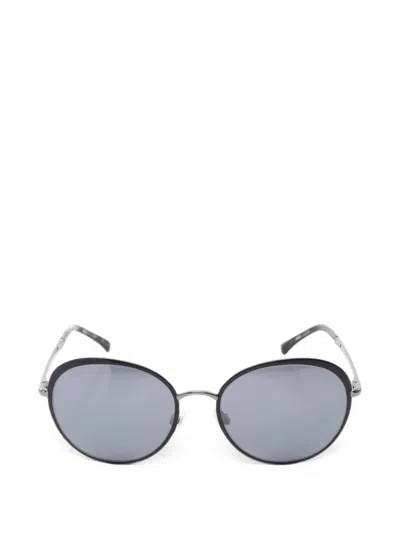 Pre-owned Chanel Cc Mark Round Sunglasses In Black