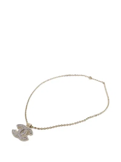 Pre-owned Chanel Cc Necklace In Gold