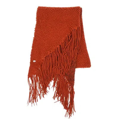 Pre-owned Chanel Cc No. 5 Charm Chain Belt Wool Scarf () In White