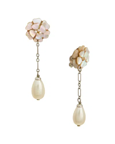Pre-owned Chanel Cc Pearl Earrings (authentic Pre-loved)