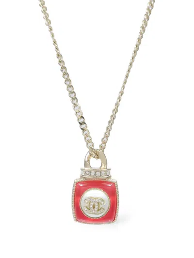 Pre-owned Chanel Cc Pendant Necklace In Gold