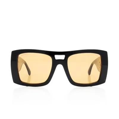 Pre-owned Chanel Cc Pilot Sunglasses In Black