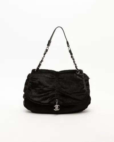 Pre-owned Chanel Cc Ponyhair Sharpel Flap Bag