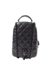 Chanel Cc Quilted Backpack In Black