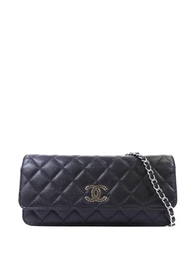 Pre-owned Chanel Cc Quilted Crossbody Bag In Black