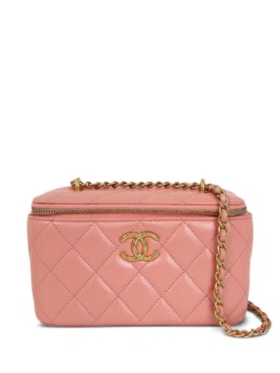 Pre-owned Chanel Cc Quilted Handbag In Pink