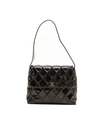 Chanel Cc Quilted Hobo Bag In Brown