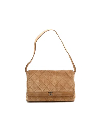 Pre-owned Chanel Cc Quilted Hobo Bag In Brown