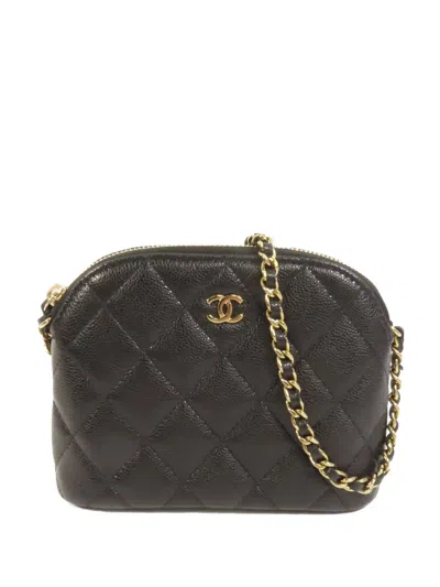 Pre-owned Chanel Cc Quilted Shoulder Bag In Black
