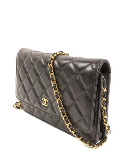 Pre-owned Chanel Cc Quilted Shoulder Bag In Black