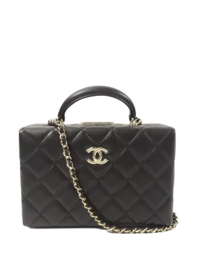 Pre-owned Chanel Cc Quilted Shoulder Bag In Black