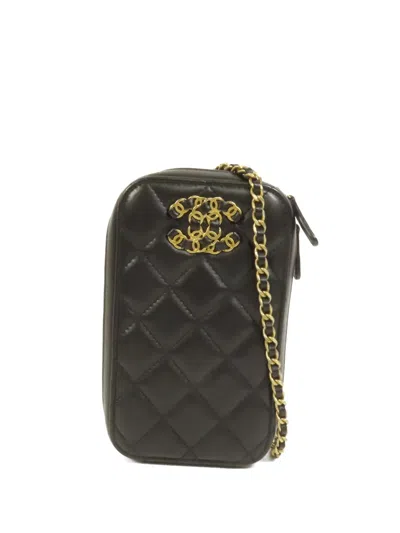 Chanel Cc Quilted Shoulder Bag In Black