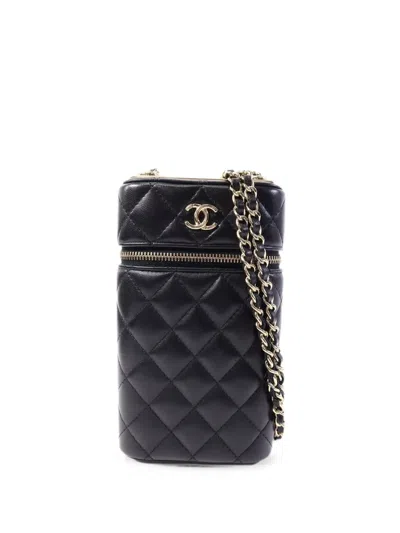 Pre-owned Chanel Cc Quilted Shoulder Bag In Black