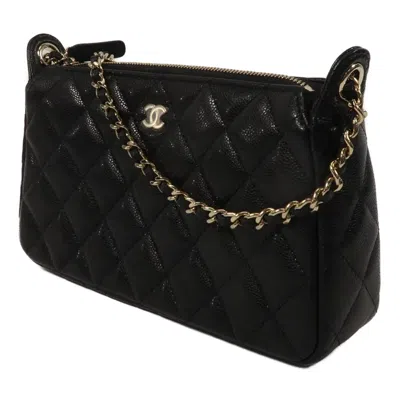 Chanel Cc Quilted Shoulder Bag In Black