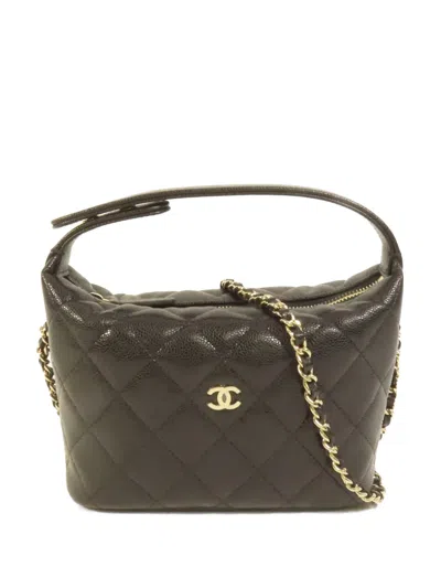 Pre-owned Chanel Cc Quilted Tote Bag In Black