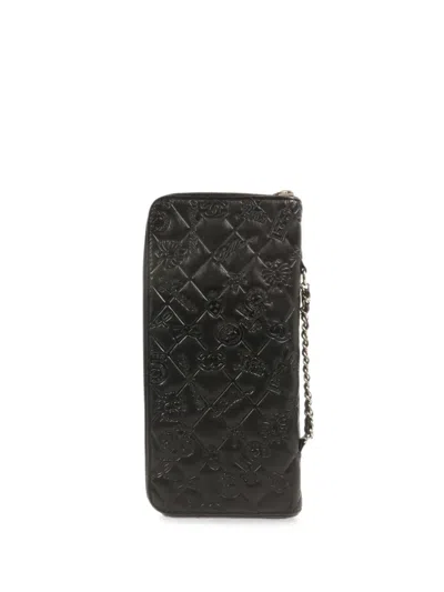 Pre-owned Chanel Cc Quilted Wallet In Black