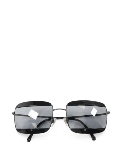 Pre-owned Chanel Cc Rectangle -frame Sunglasses In Black