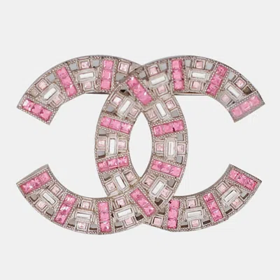 Pre-owned Chanel Cc Rhinestone Brooch