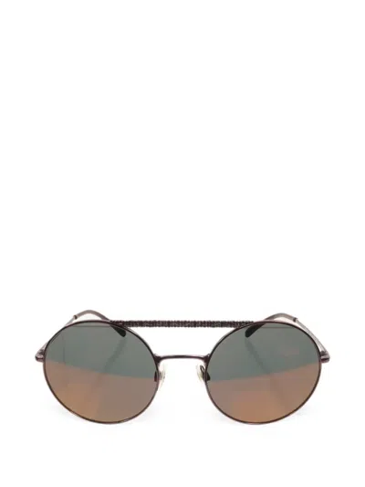 Pre-owned Chanel Cc Round Sunglasses In Purple