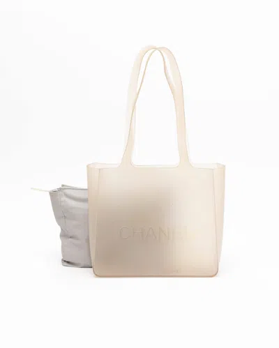 Pre-owned Chanel Cc Rubber Tote Bag