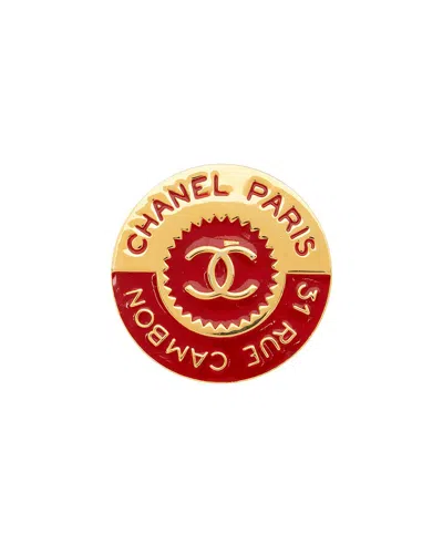 Pre-owned Chanel Cc Rue Cambon Brooch (authentic Pre-loved)