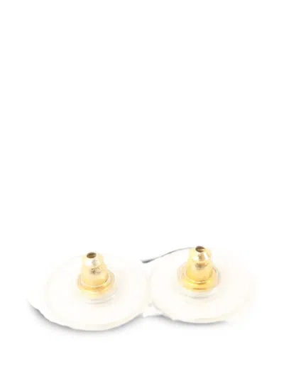 Pre-owned Chanel Cc Scalloped Earrings In Gold