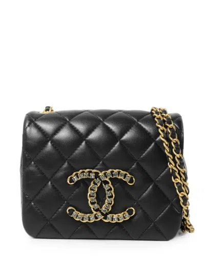 Pre-owned Chanel Cc Seasonal Shoulder Bag In Black