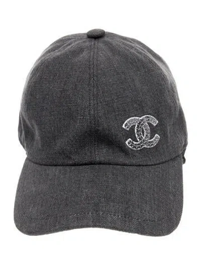 Pre-owned Chanel Cc Sequin Cap In Black