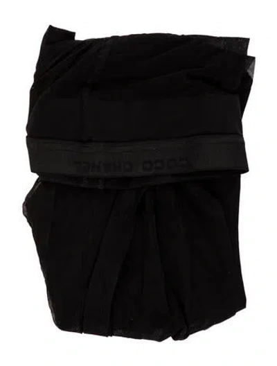 Pre-owned Chanel Cc Sheer Tights In Black