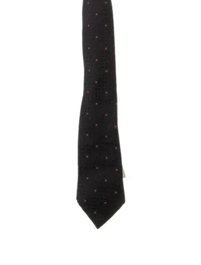 Pre-owned Chanel Cc Silk Tie In Black