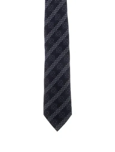 Pre-owned Chanel Cc Silk Tie In Blue