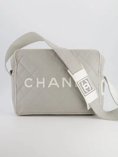 Pre-owned Chanel Cc Sports Line Crossbody Bag In Grey