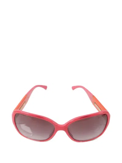 Pre-owned Chanel Cc Square-frame Sunglasses In Pink