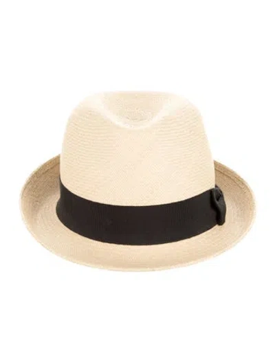 Pre-owned Chanel Cc Straw Hat In Neutral