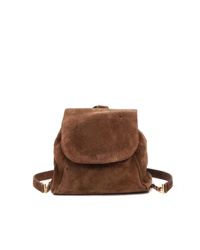 Pre-owned Chanel Cc Suede Backpack