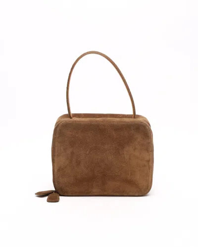 Pre-owned Chanel Cc Suede Handbag In Brown