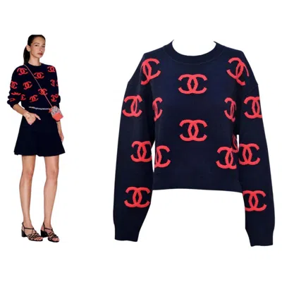 Pre-owned Chanel Cc Sweater Size 38 New With Tags In Black