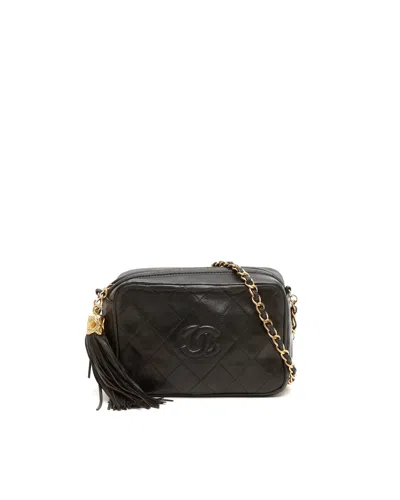 Chanel Cc Tassel Camera Bag In Black