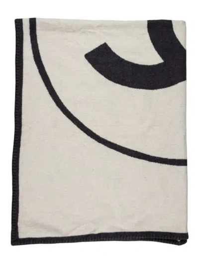 Pre-owned Chanel Cc Throw Blanket In Blue