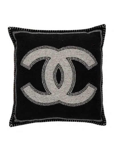 Pre-owned Chanel Cc Throw Pillow In Grey