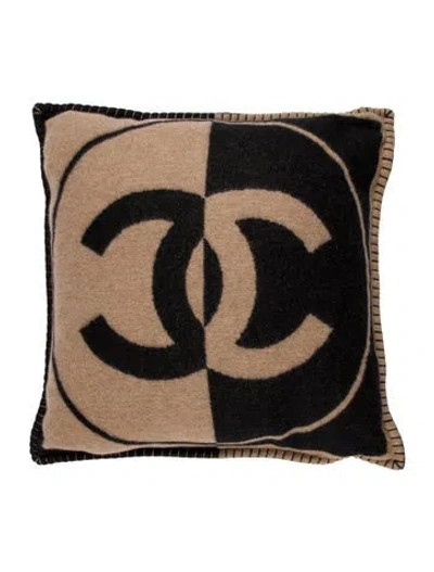 Pre-owned Chanel Cc Throw Pillow W/ Tags In Neutral